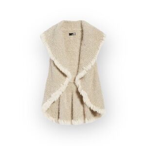 new Love Token ❤︎ Danielle Rabbit Fur Trim Vest ❤︎ Teddy Coat ❤︎ Ivory ❤︎ XS